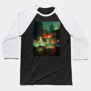 Cyberpunk street Baseball T-Shirt
